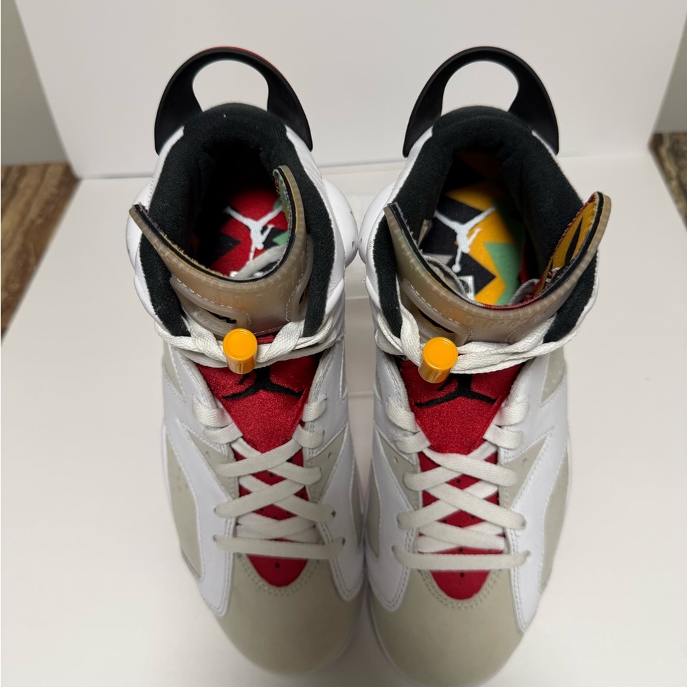 Jordan White and Red Athletic Shoes
